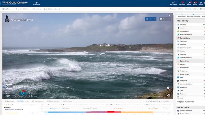 Windguru Quiberon pour connaître les conditions en bord de mer : décryptage des modèles GFS et WRF