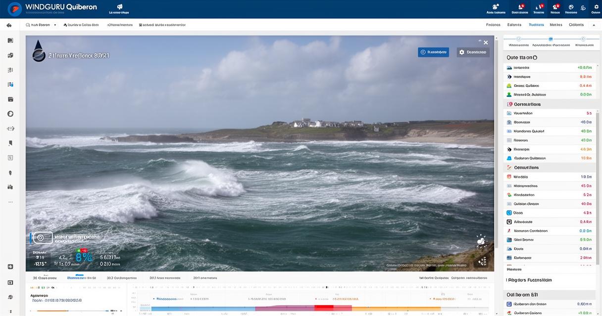 Windguru Quiberon pour connaître les conditions en bord de mer : décryptage des modèles GFS et WRF